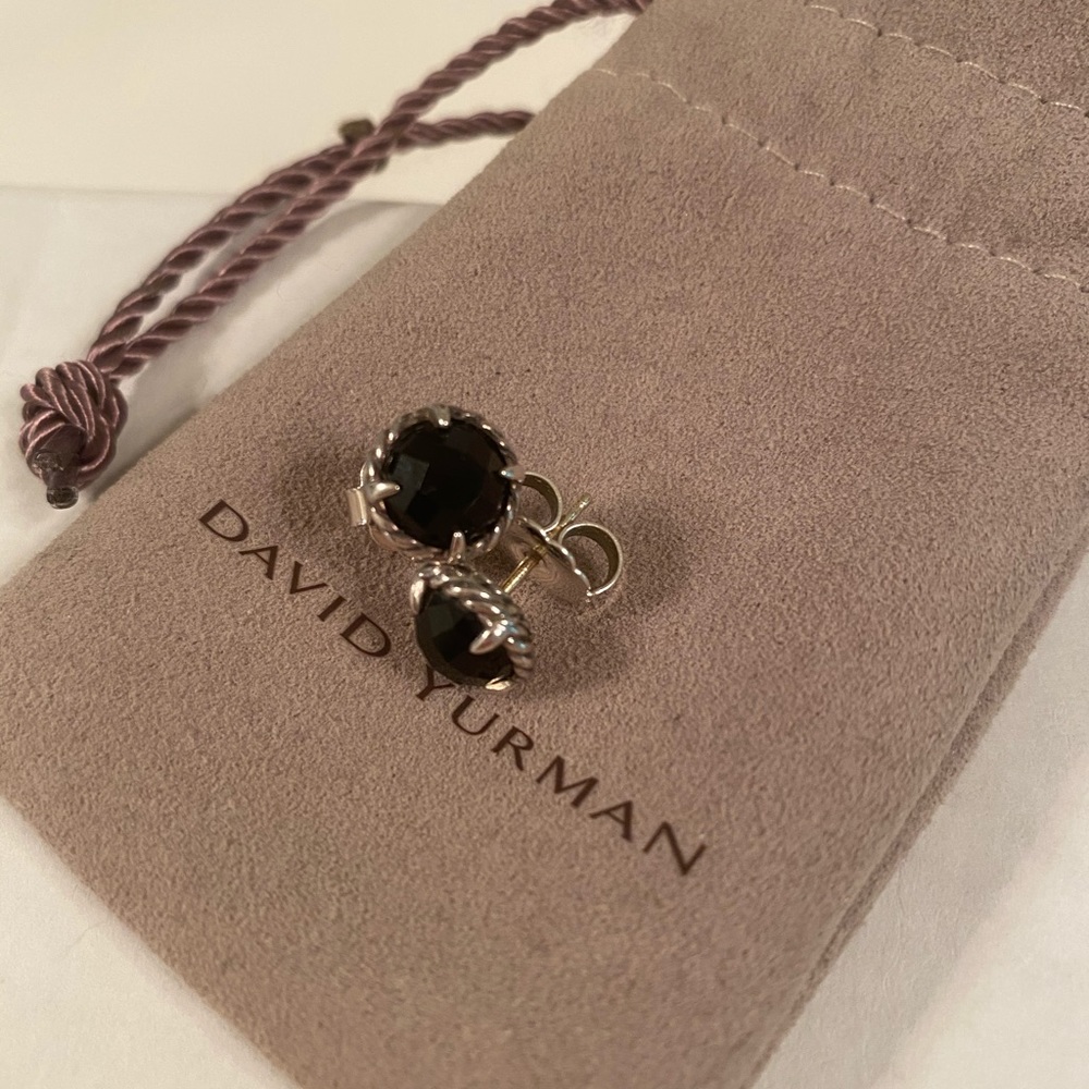 David Yurman black onyx stud earrings